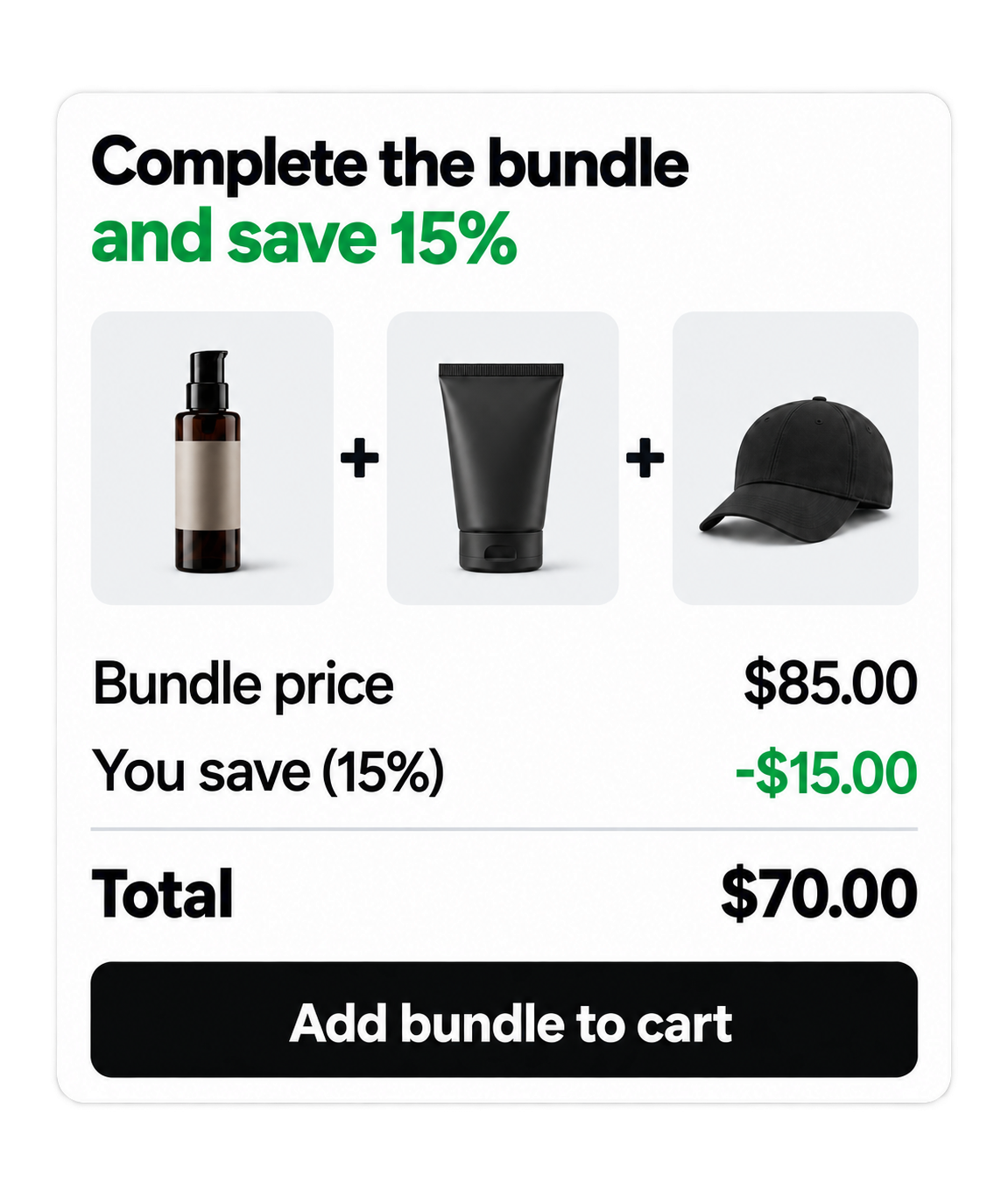 Smart Bundle storefront widget preview