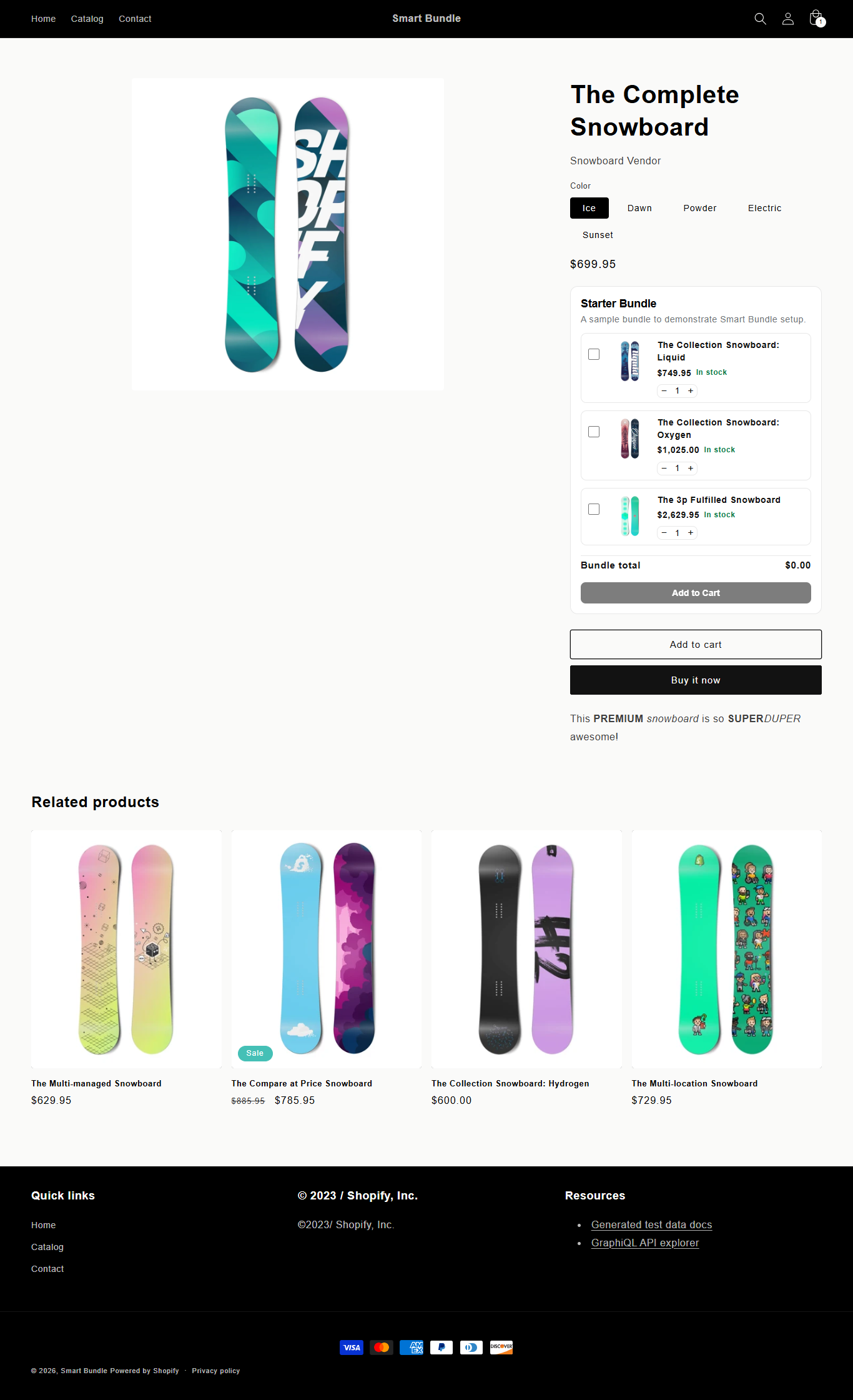 Smart Bundle widget live on storefront